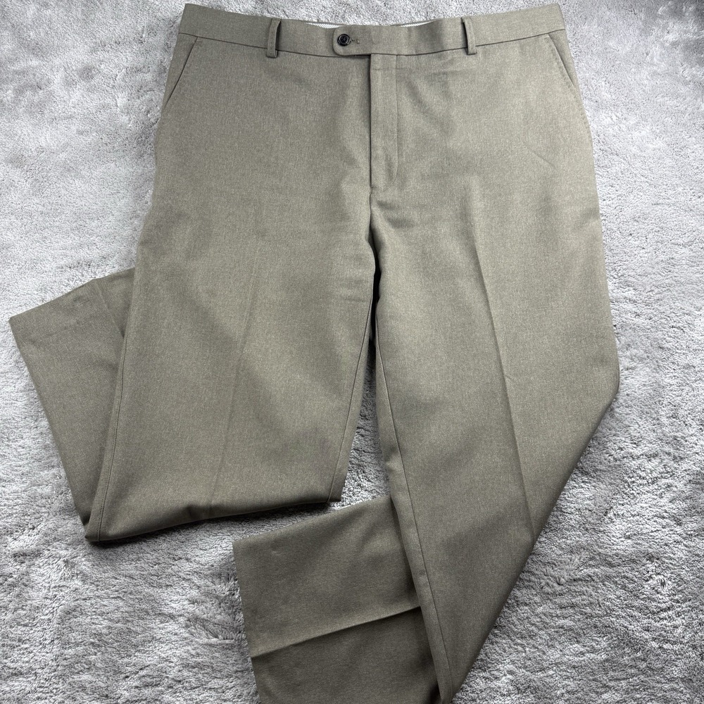 Peter Millar Crown Sport Golf Pants Mens 40x28 Gray Performance Stretch Flat
